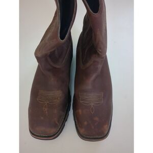 Timberland Pro TB0A16OA 214 Brown Alloy Toe Pull-On Boots A2316 PRO355 Men